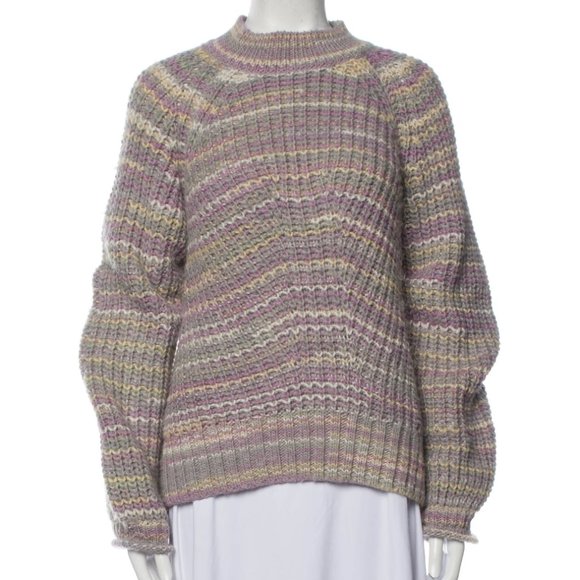 NWT NICHOLAS Striped Crew Neck Sweater - L - Picture 3 of 8
